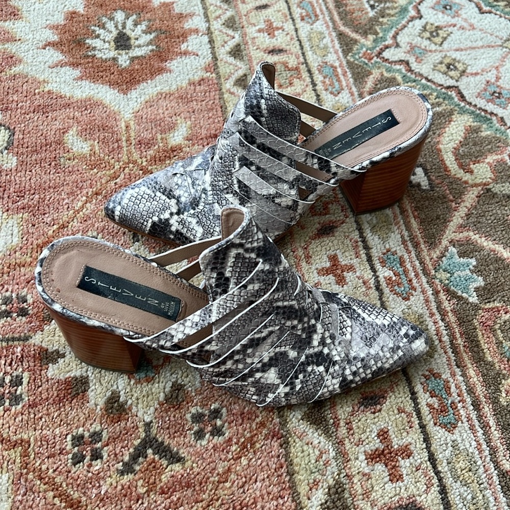 Steven by Steve Madden faux snake skin mule